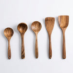Teak Kitchen Utensil Set for Scratch-Free Cooking