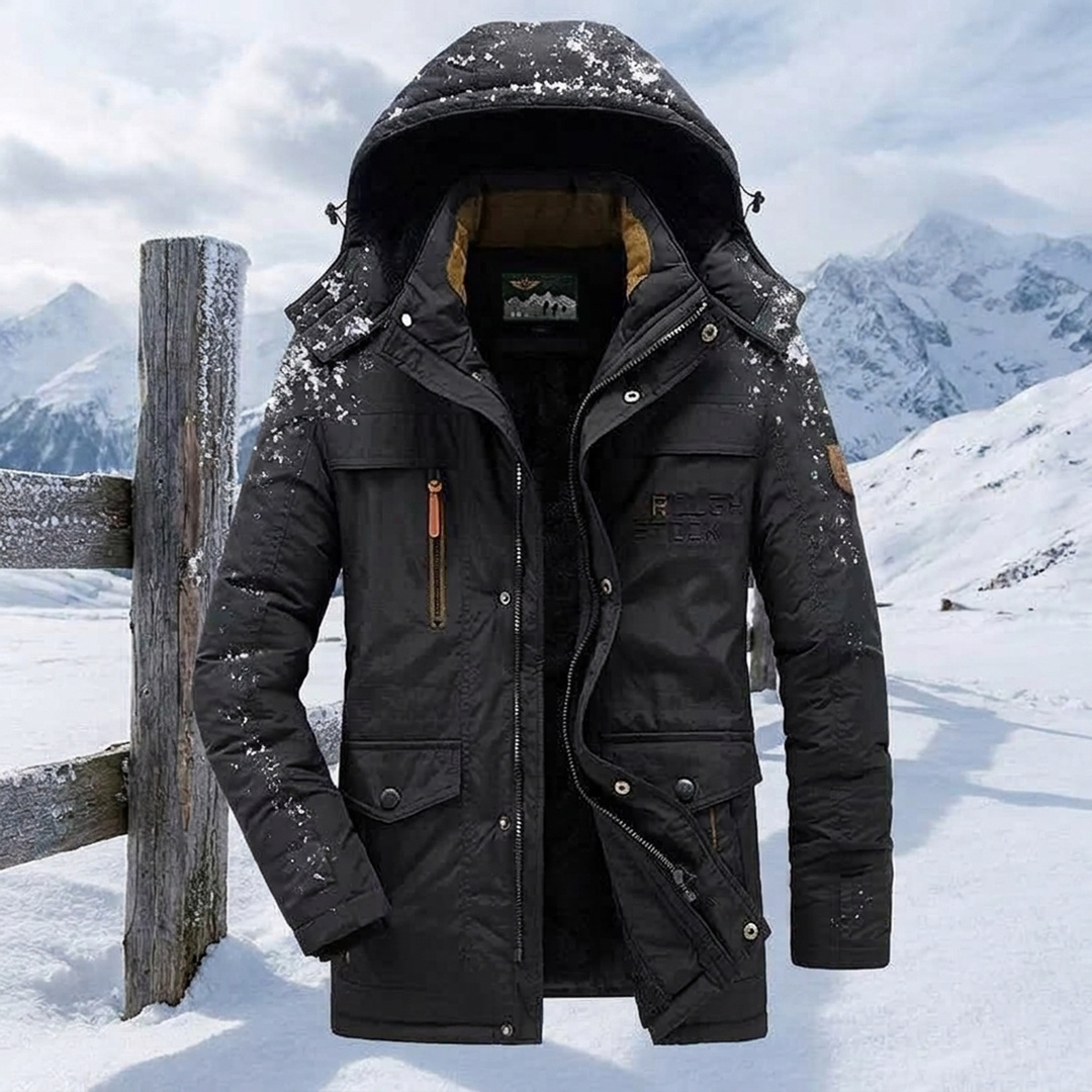 Fleecegefütterter Parka für tägliche Winterwärme  