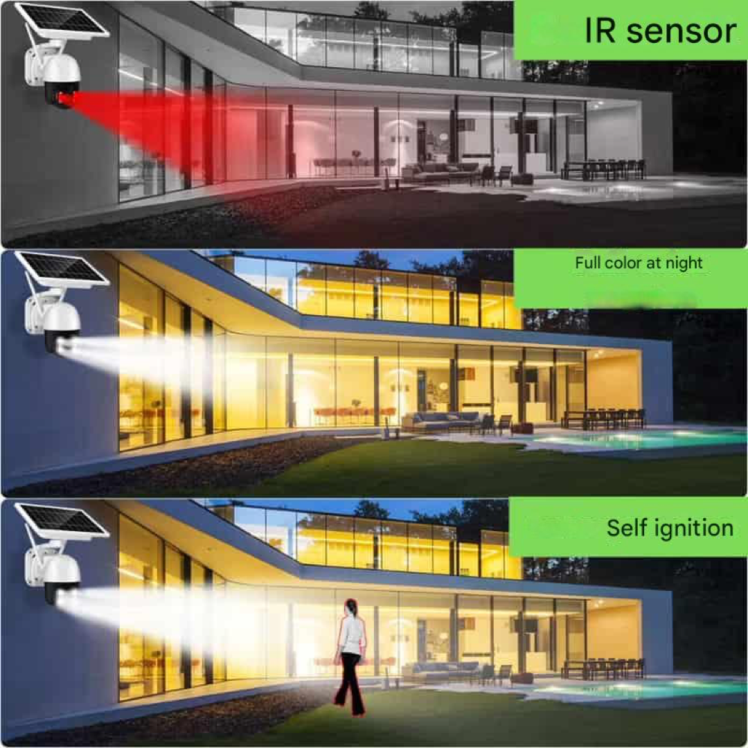 Caméra de sécurité solaire pour une surveillance extérieure intelligente