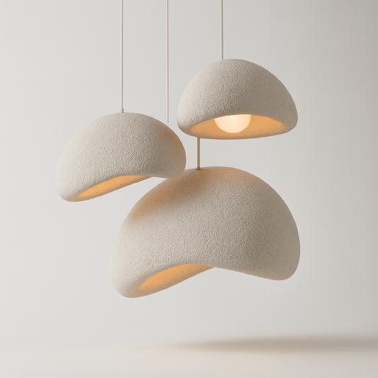 Skulpturale Pendelleuchte mit einstellbarem Licht