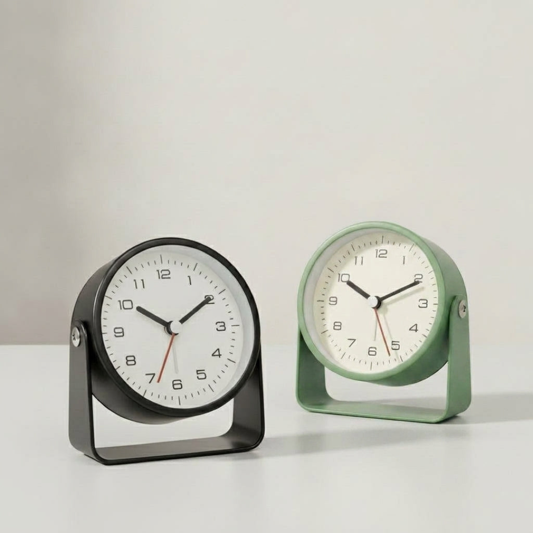 Compact metalen wekker voor stille concentratie  