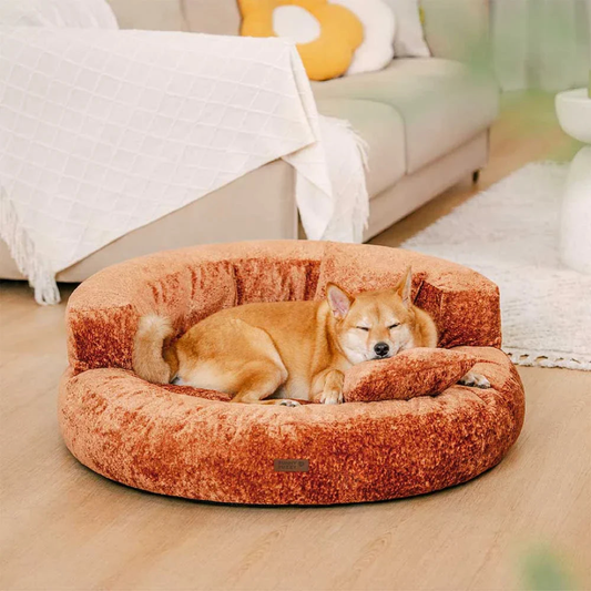Cama para perro Bolster Donut Cuddler con funda lavable