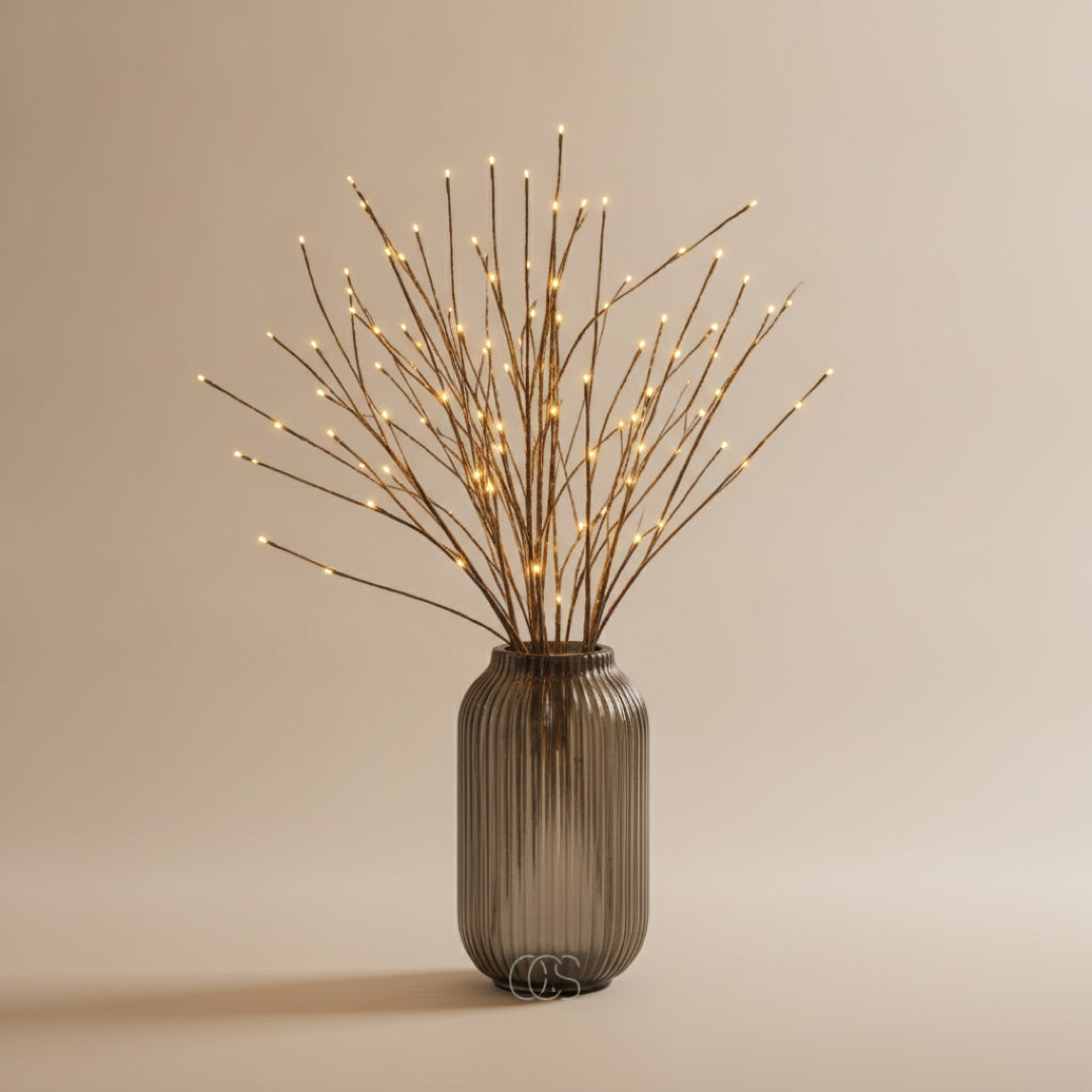 Branche de saule lumineuse sans fil pour coins chaleureux
