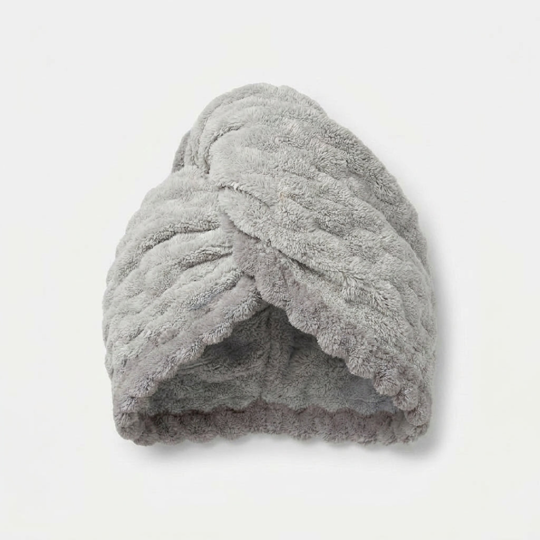 Turban de păr din microfibră pentru uscare mai rapidă, fără electrizare