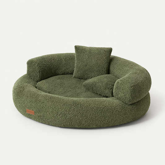 Cama para perro Bolster Donut Cuddler con funda lavable