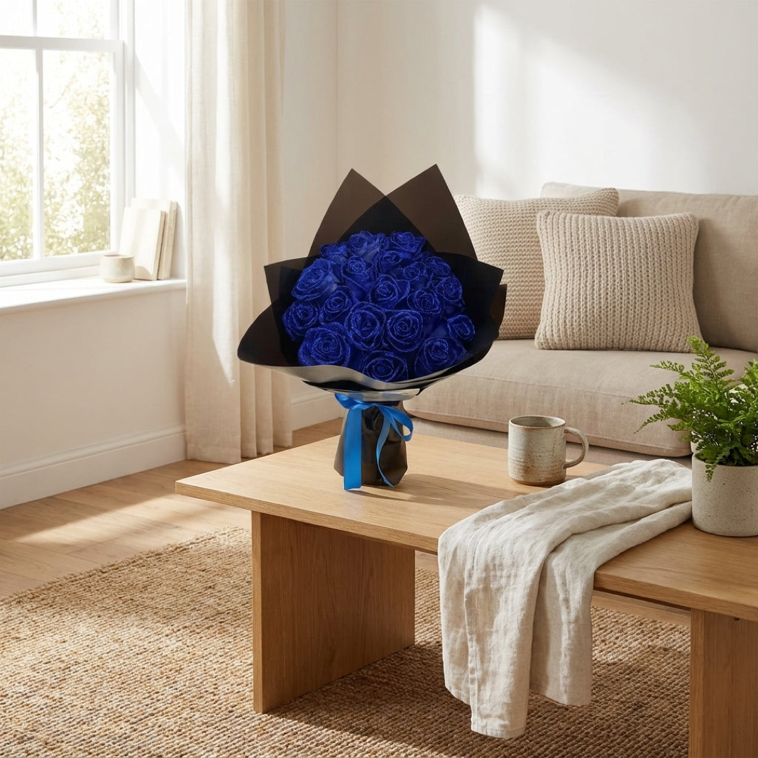 Rosa artificial brillante para belleza duradera