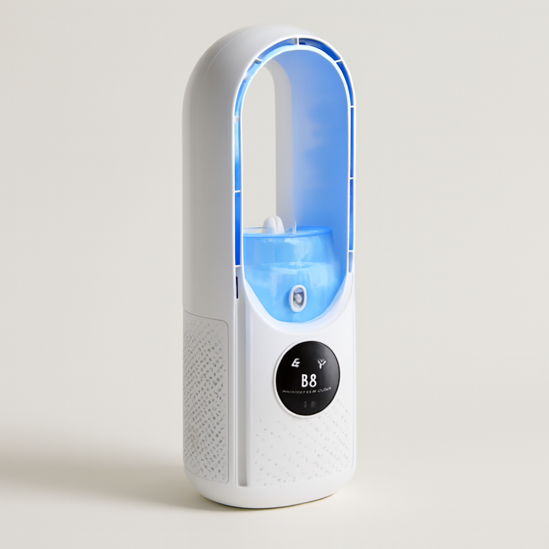 Ventilator fără pale, cu umidificare, pentru confort mai sigur