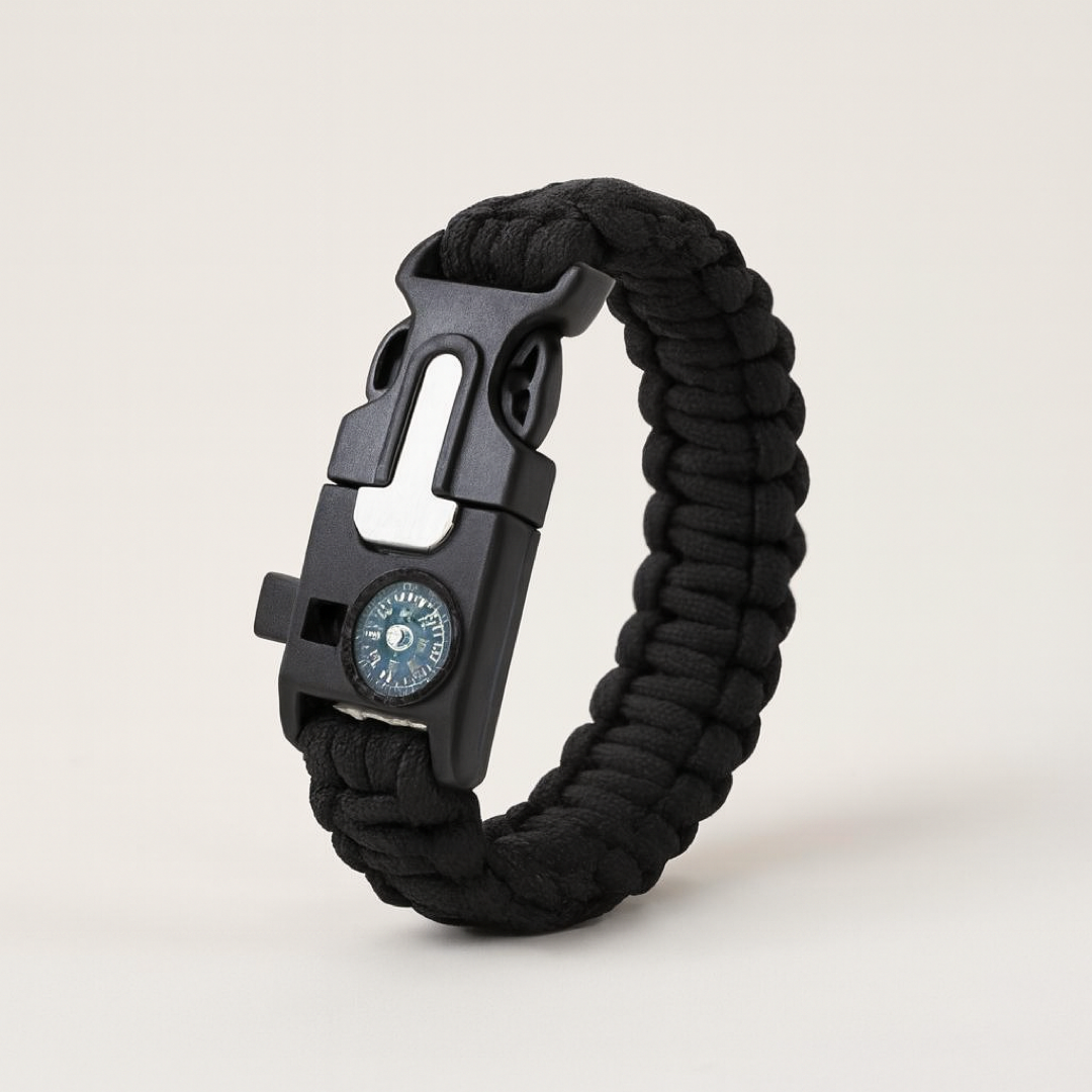 Paracord overlevingsarmband voor noodparaathied