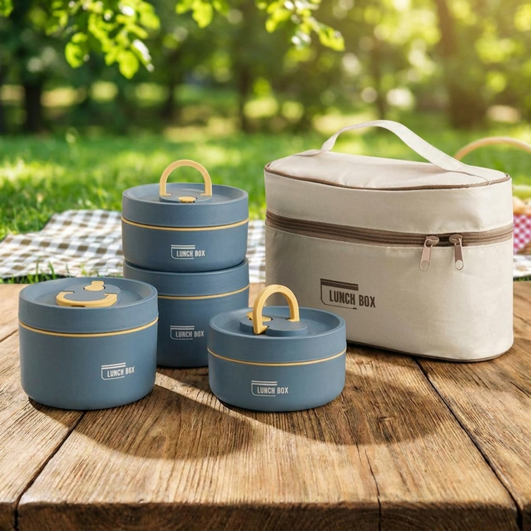 Lunch box isolato impilabile per pasti caldi