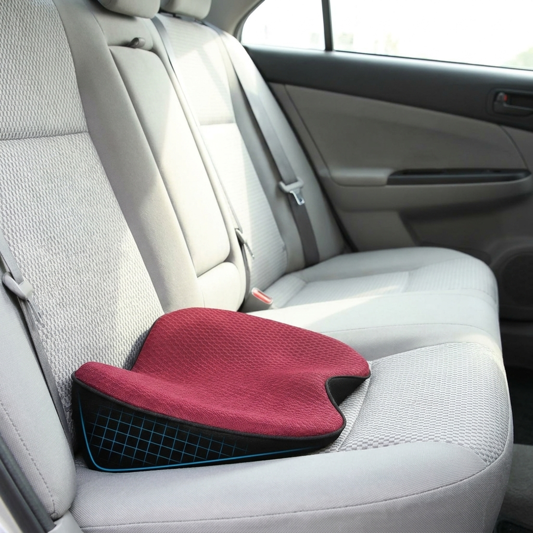 Cuscino in memory foam per guidatore per una migliore visibilità