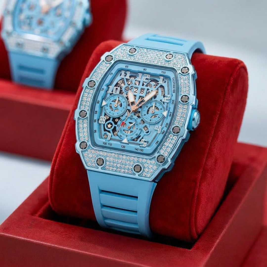 Rhinestone tonneau horloge voor moeiteloze stijl