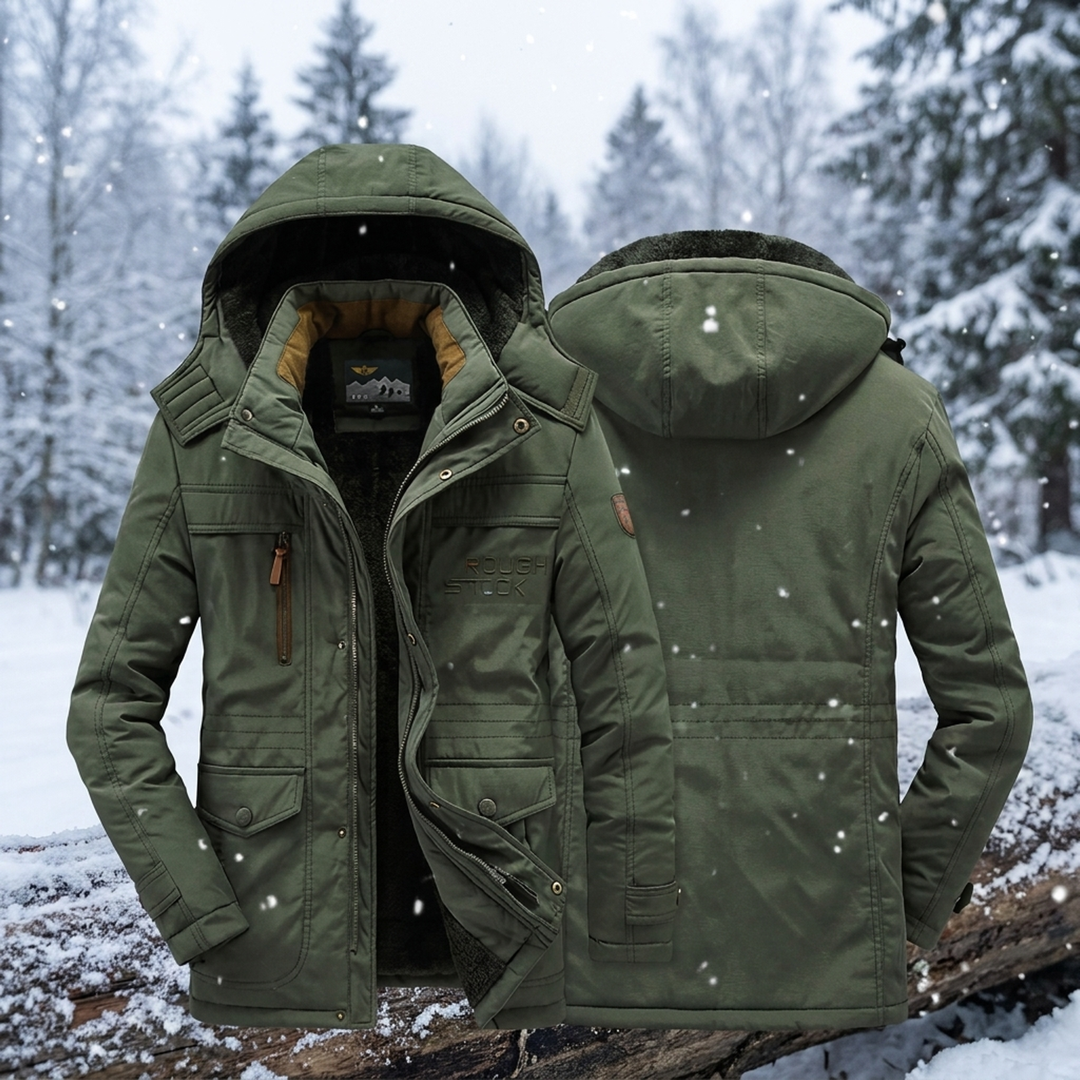 Fleecegefütterter Parka für tägliche Winterwärme  