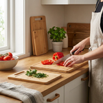 Planche de préparation en bois double face pour une cuisine plus sûre