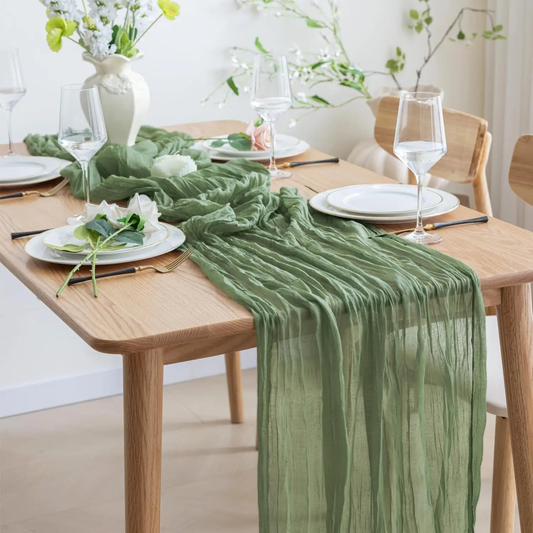 GAUZELLE – Cotton Gauze Table Runner