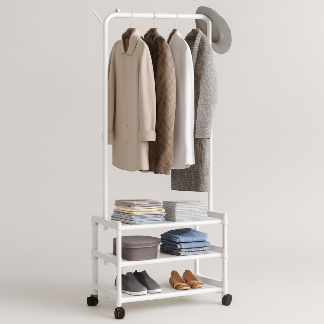 Porte-vêtements roulant pour un accès facile aux tenues