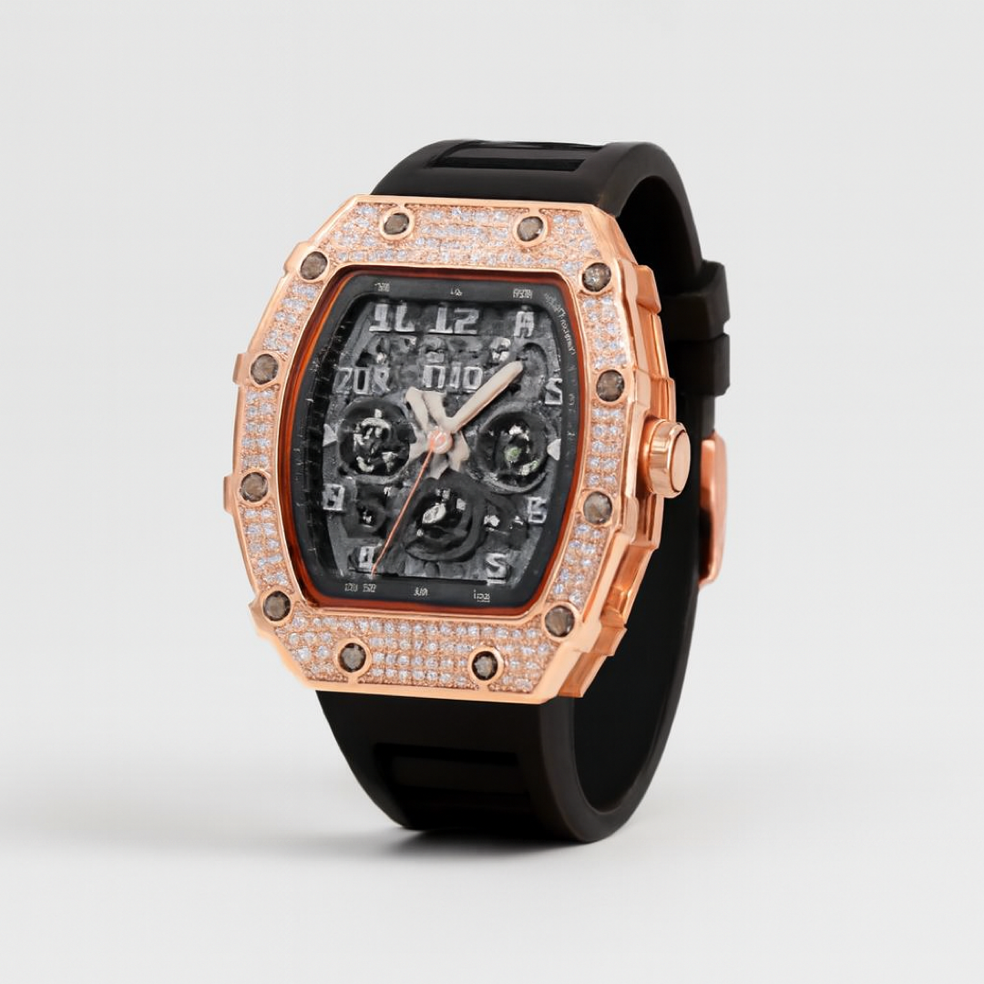 Rhinestone tonneau horloge voor moeiteloze stijl