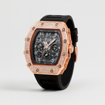 Rhinestone tonneau horloge voor moeiteloze stijl