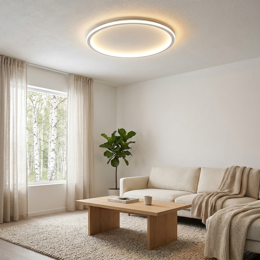 Lampada da soffitto LED nordica per un comfort visivo delicato