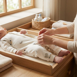 Organisch katoenen babyromper voor een gevoelige huid