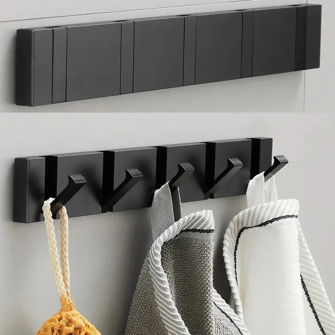 Gancho de pared abatible para almacenamiento sin desorden