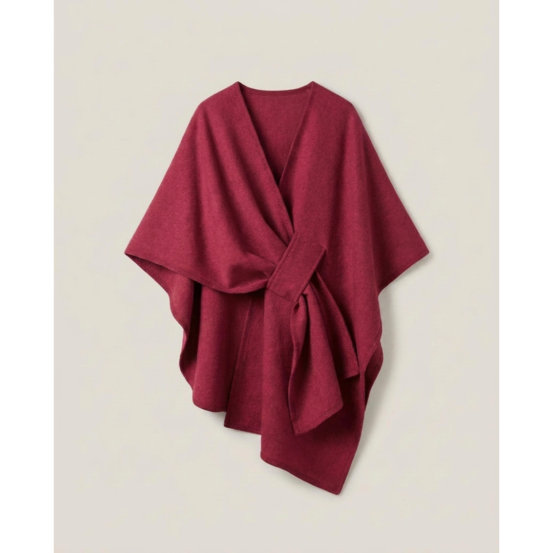 Omkeerbare poncho-wrap voor moeiteloos laagjes dragen  