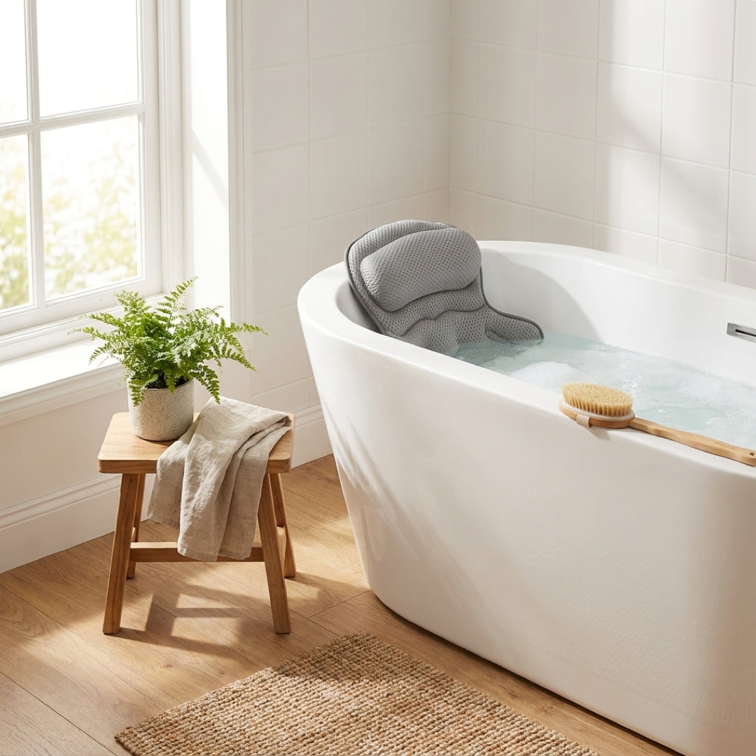 Ergonomisch badkussen voor nekontlasting