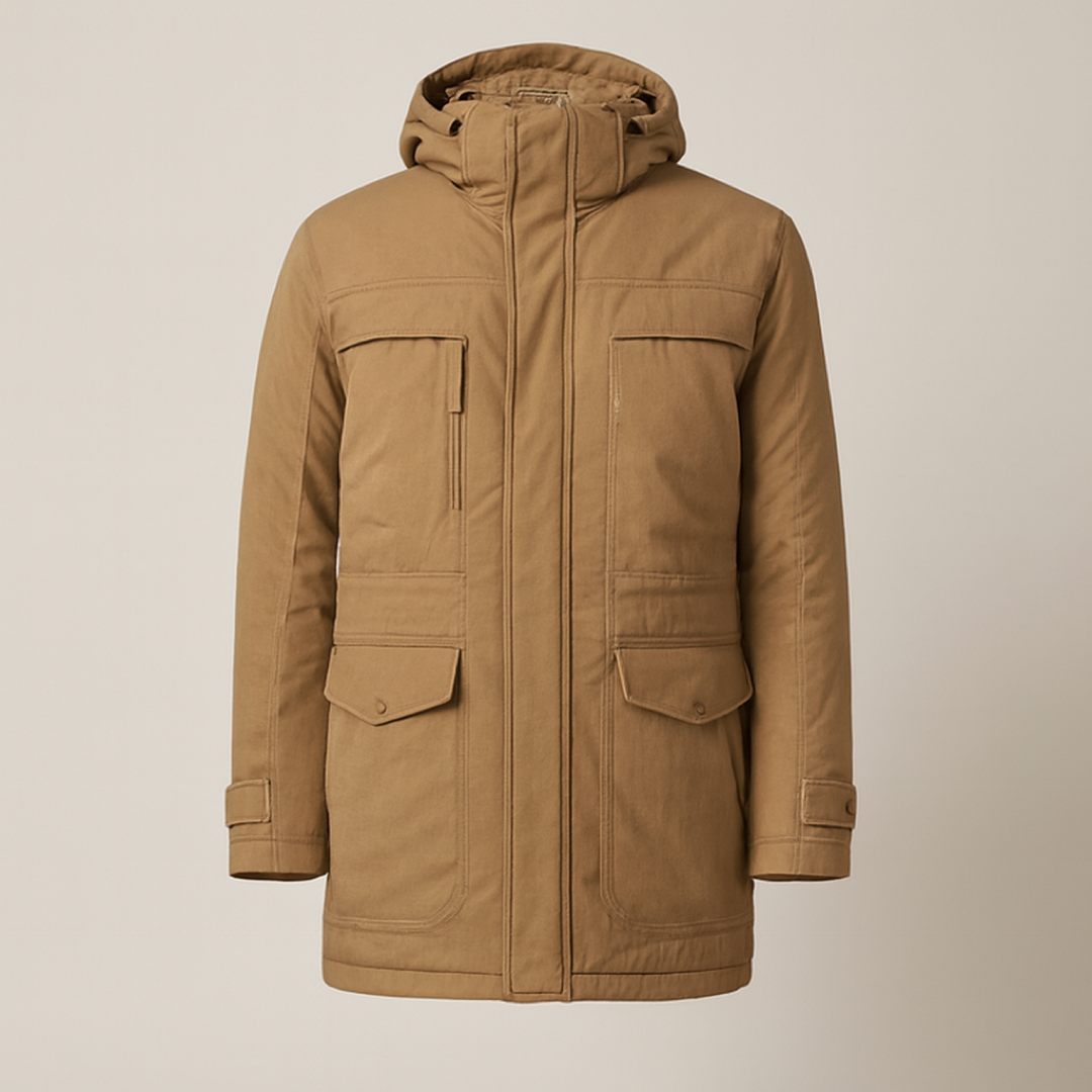 Fleecegefütterter Parka für tägliche Winterwärme  