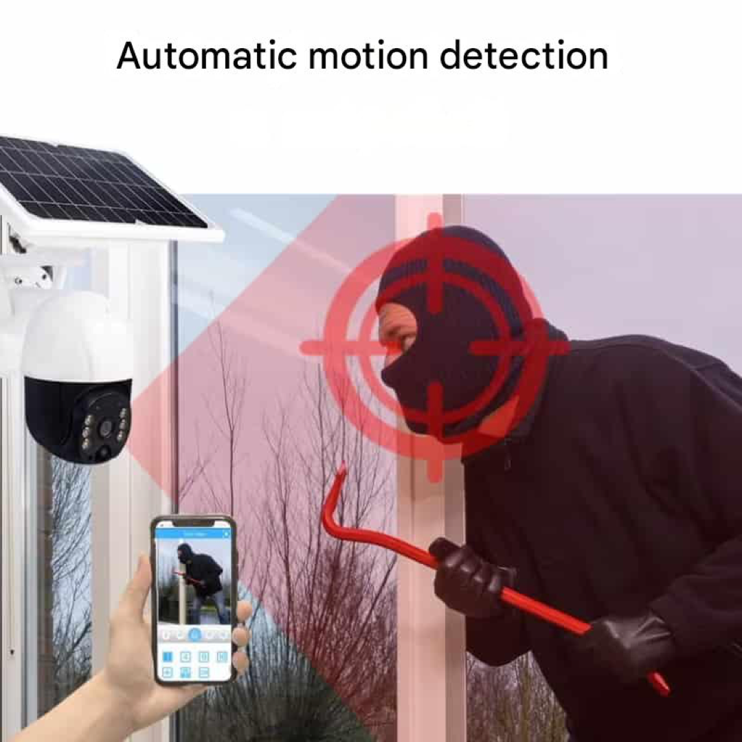 Caméra de sécurité solaire pour une surveillance extérieure intelligente