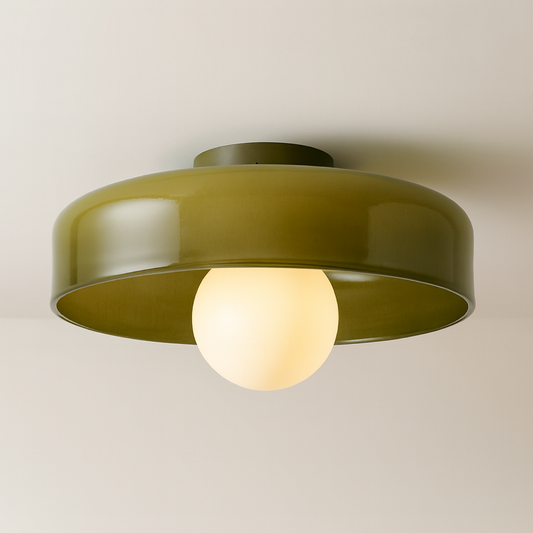 Sculptural Glass Ceiling Light – Saves Space