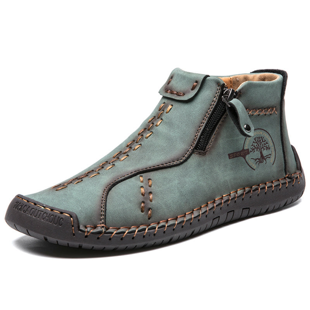 Bottes en PU zippées pour homme pour un enfilage facile