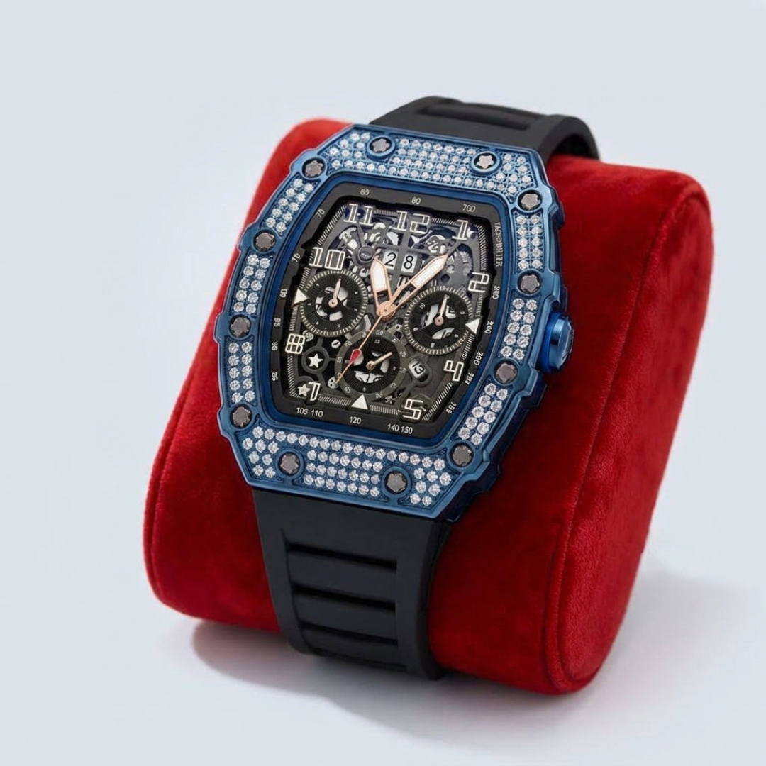 Rhinestone tonneau horloge voor moeiteloze stijl