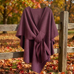 Omkeerbare poncho-wrap voor moeiteloos laagjes dragen  