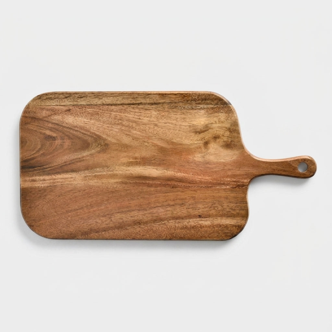 Double-Sided Wooden Board for Bread Fruit Plates