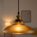 Vintage Glass Pendant Lamp for a Warm Glow