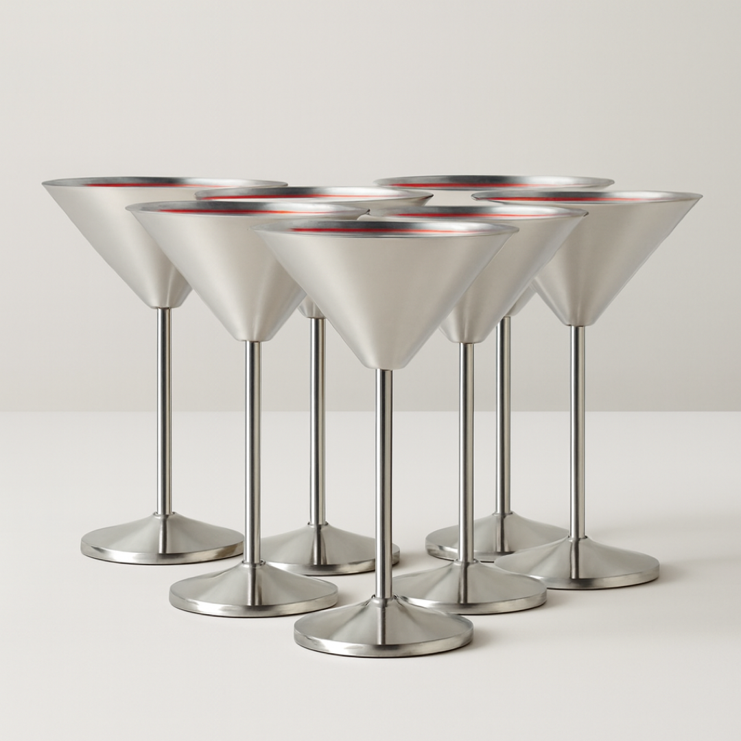 Copas de Vino de Acero Inoxidable para Recepciones sin Preocupaciones