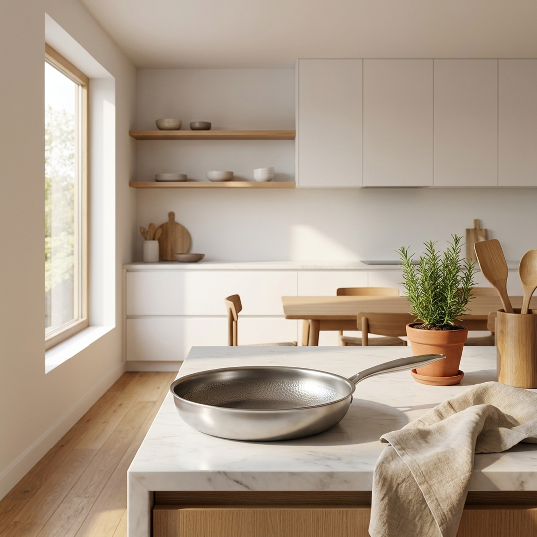 Hammered Skillet for Convenient Home Cooking