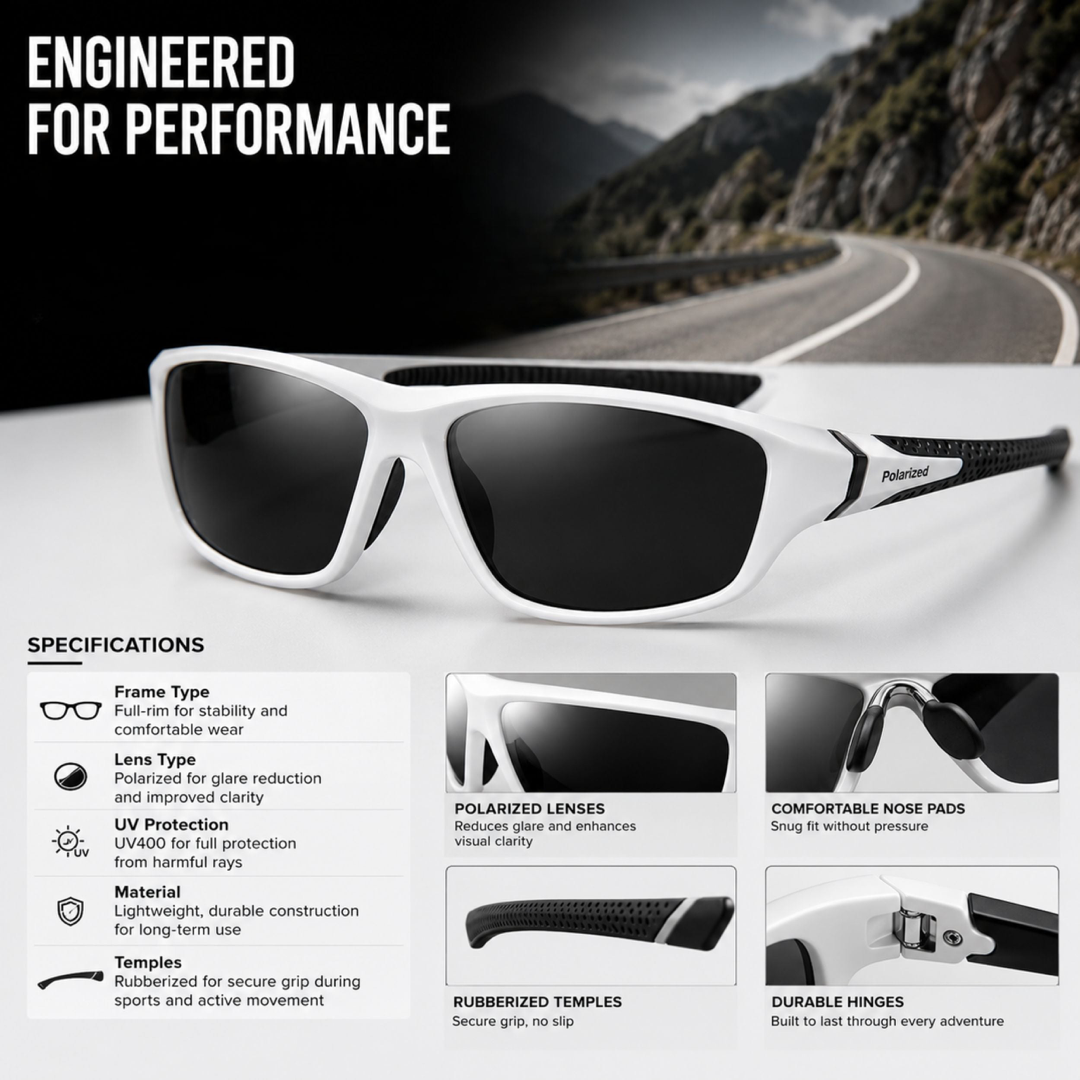 Lunettes de sport polarisées pour une vision extérieure plus claire