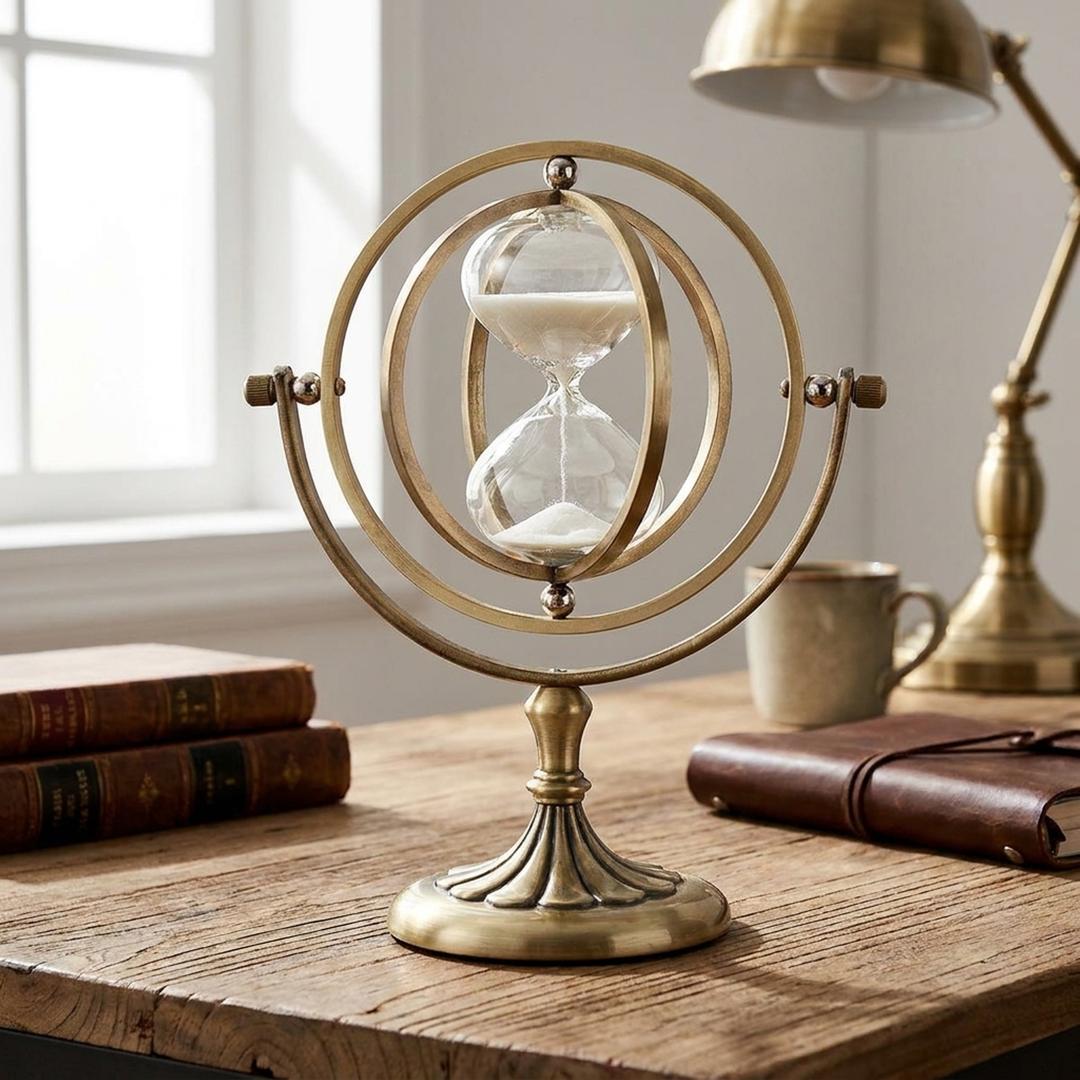 Hängender Sanduhr-Timer – kunstvolle Zeitmessung
