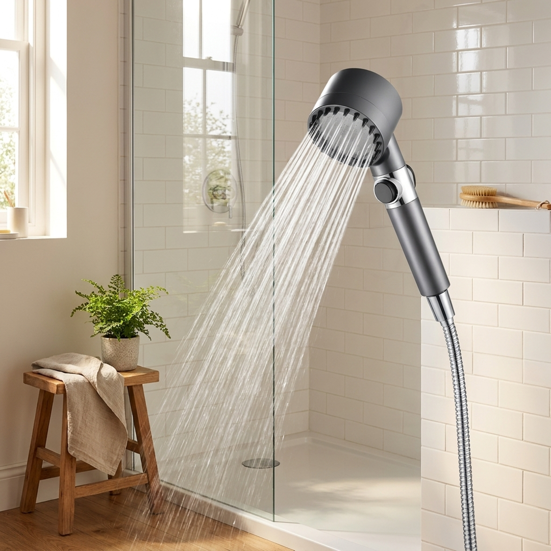 Pommeau de douche filtré pour un rinçage plus fort et plus propre