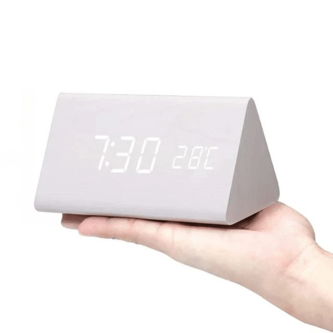 Wooden LED Clock for Hands-Free Timekeeping