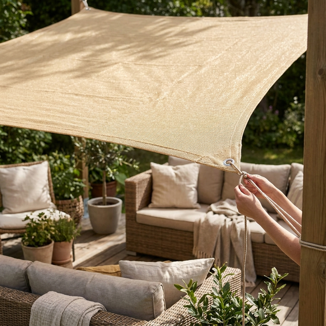 Outdoor-Mesh-Markise für wetterfesten Komfort