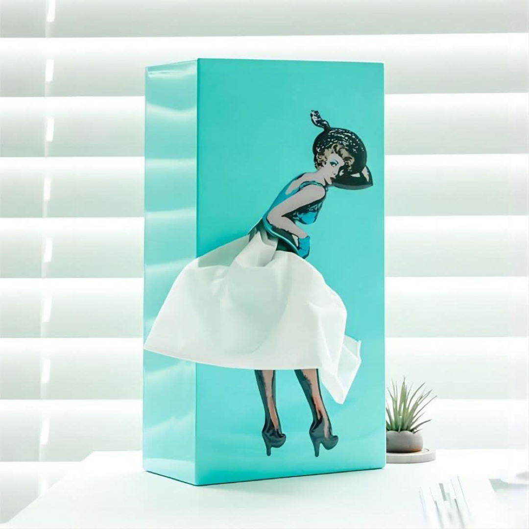 Sculptural Rock Tissue Box for Tidy Storage