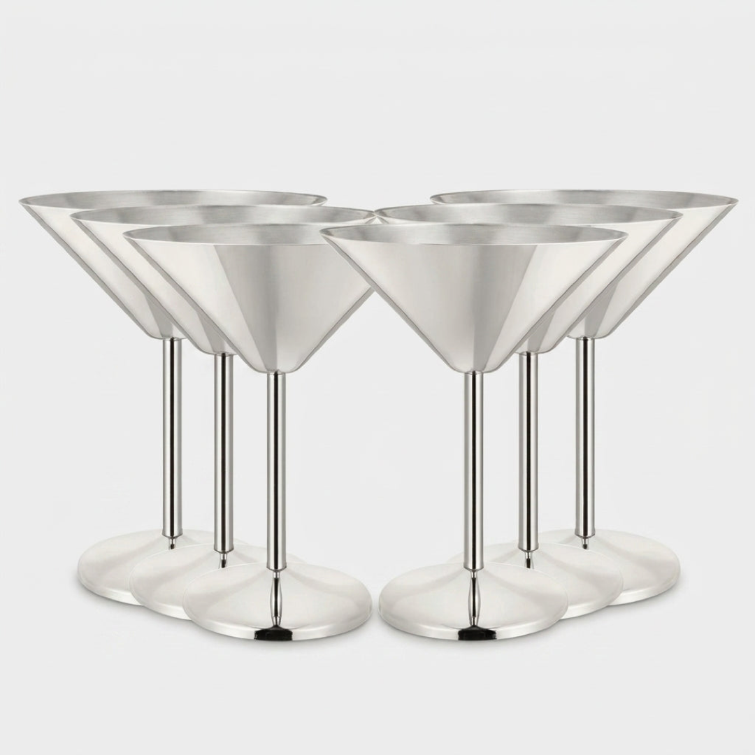 Copas de Vino de Acero Inoxidable para Recepciones sin Preocupaciones