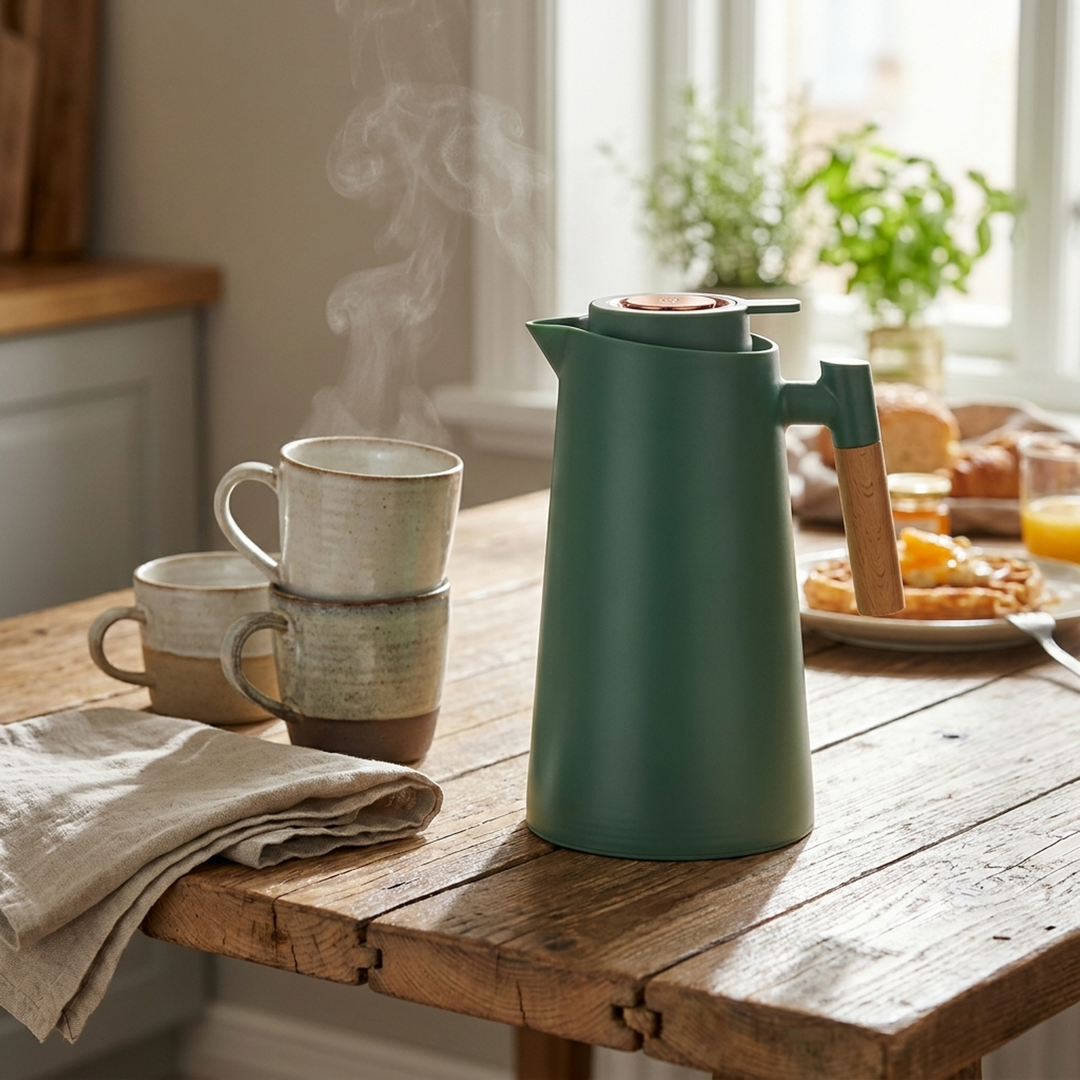 Termos cu afișaj al temperaturii pentru servire fără efort