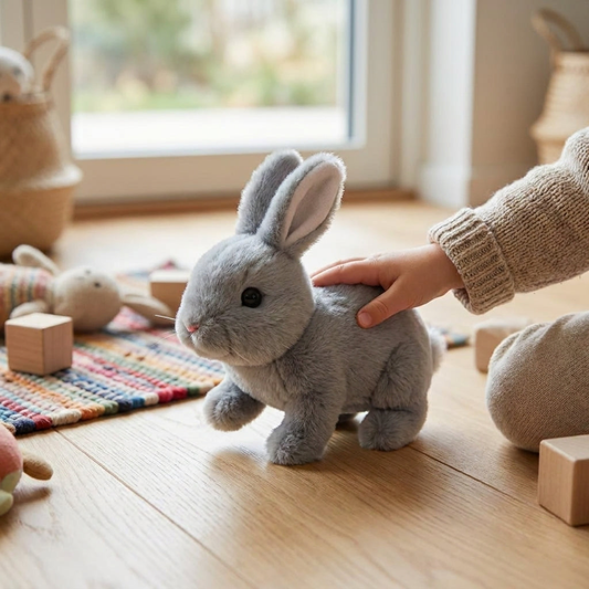 Lapin en Peluche Sautillant pour un Jeu Captivant