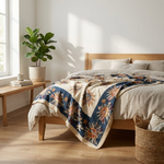 Plaid jacquard floral pour un confort quotidien