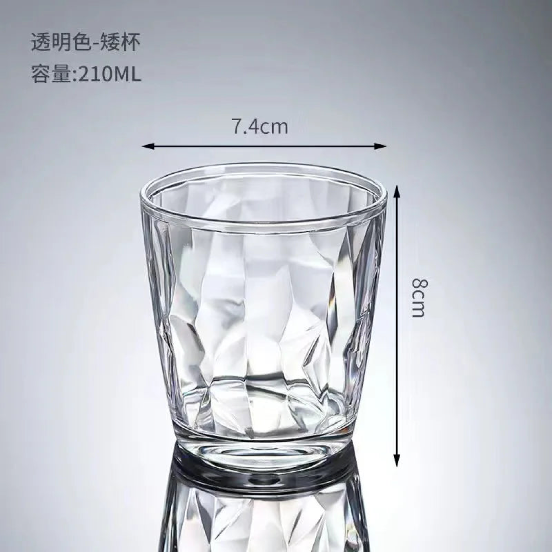 Vasos transparentes cristalinos para sorbos sin preocupaciones