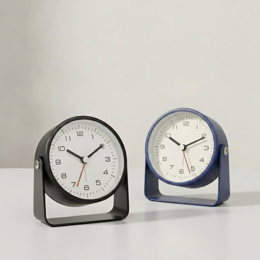 Compact metalen wekker voor stille concentratie  