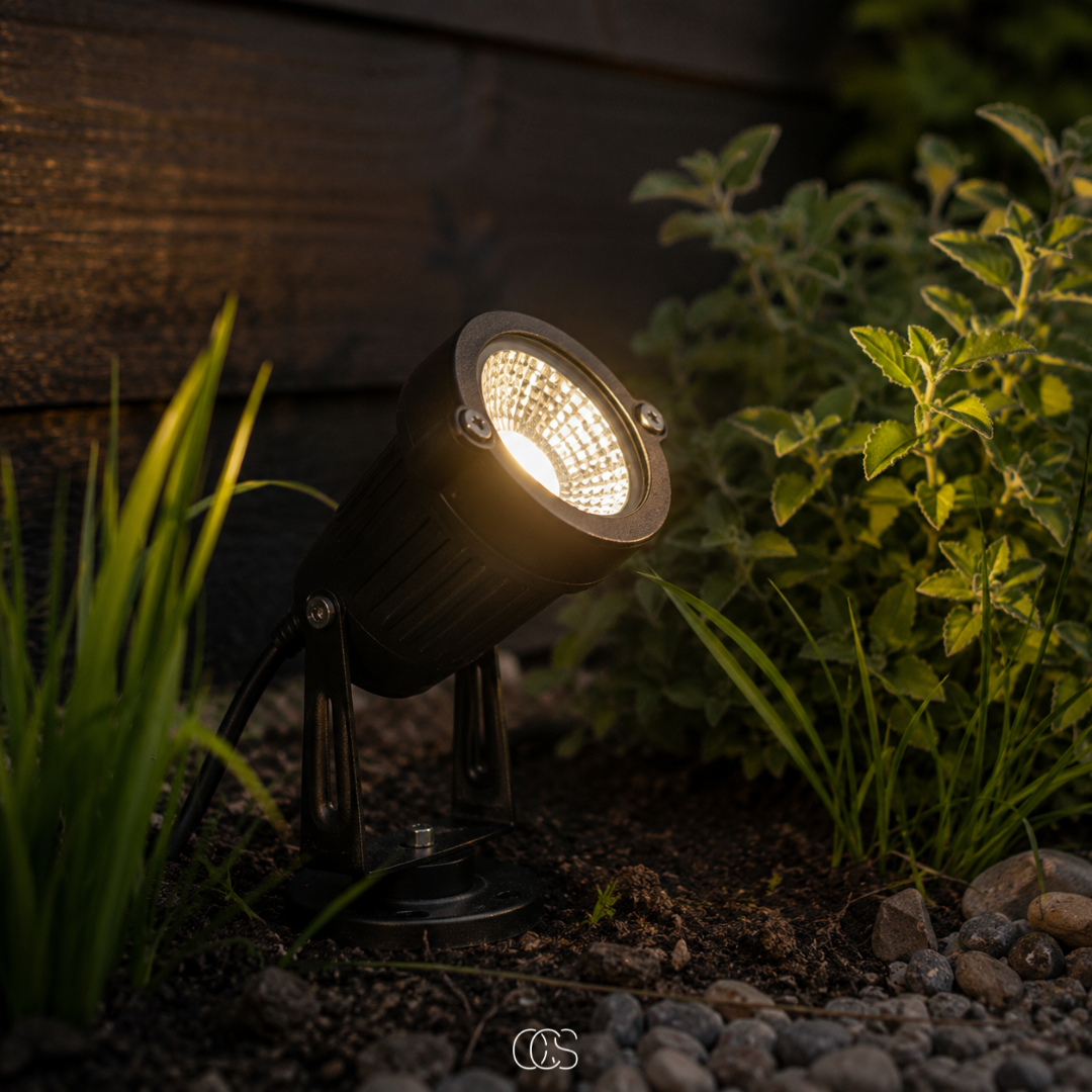 Draaibare tuinspot voor gerichte verlichting