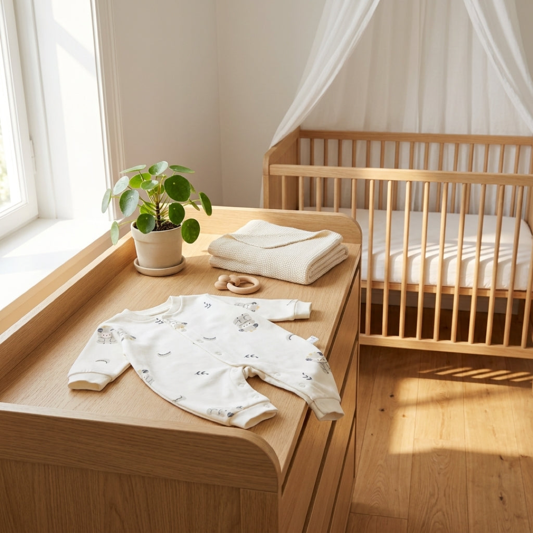 Organisch katoenen babyromper voor een gevoelige huid
